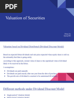 Valuation of Securities