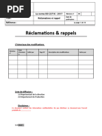 Procédure de Réception des Matières Premières | PDF