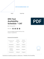 IMS Test Availability Schedule – CAT - Ims India