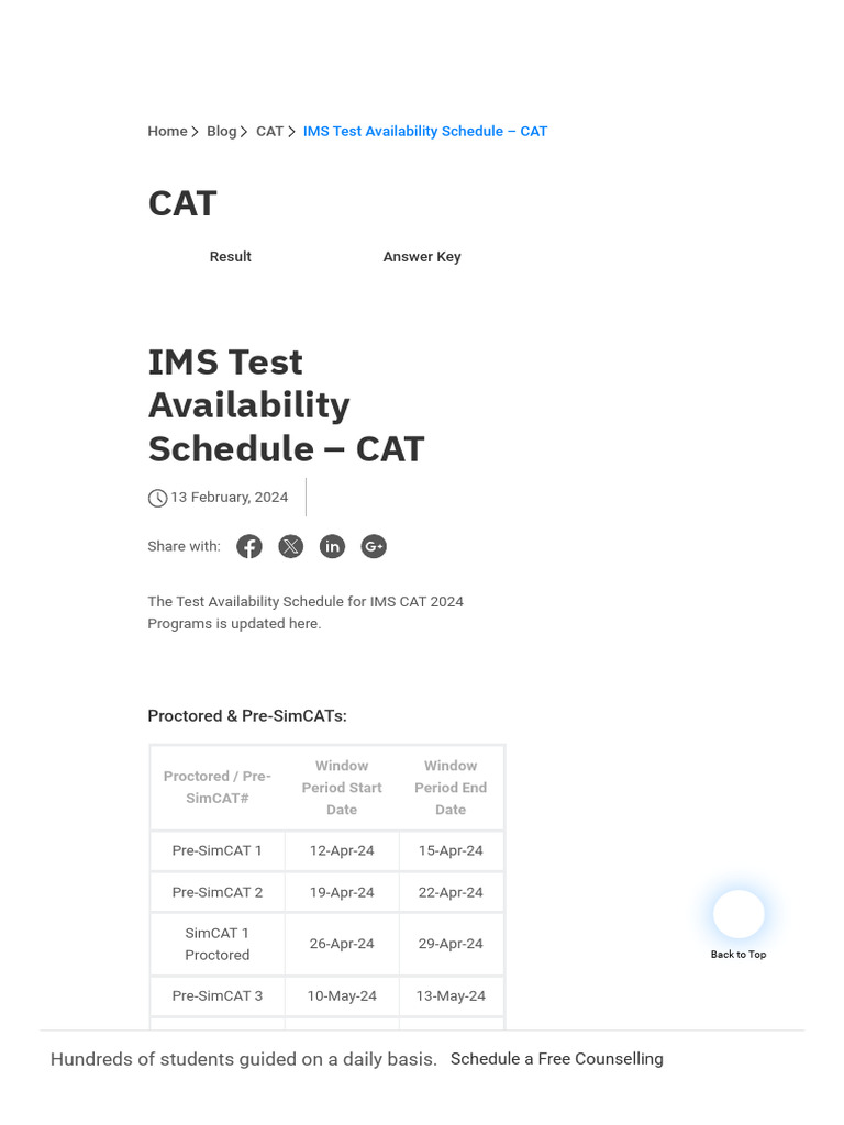 IMS CAT MOCK TEST SERIES PRICE intelligence overview