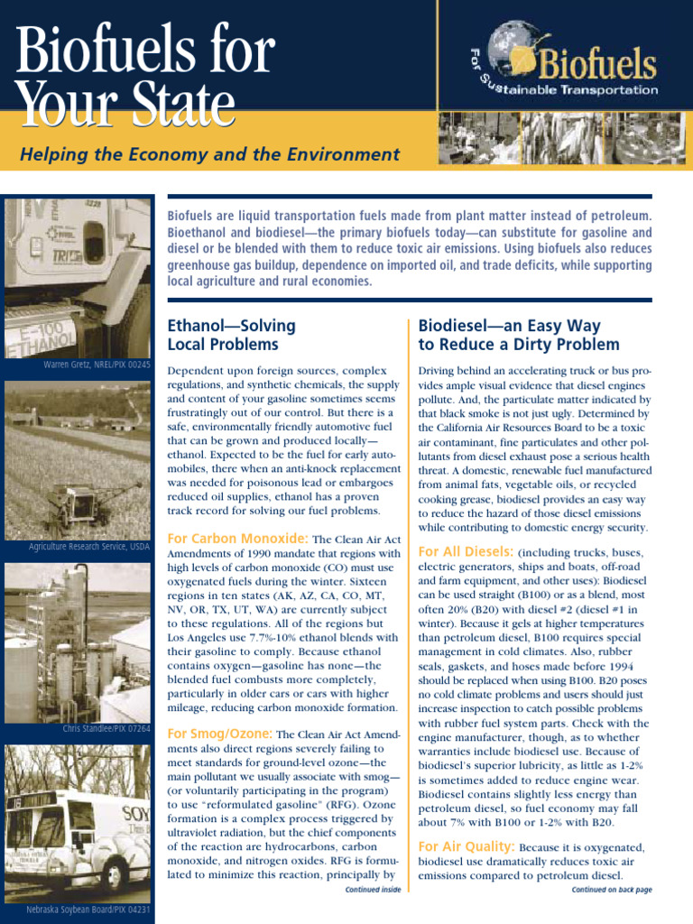 Biofuels For Your State | PDF | Biodiesel | Biofuel