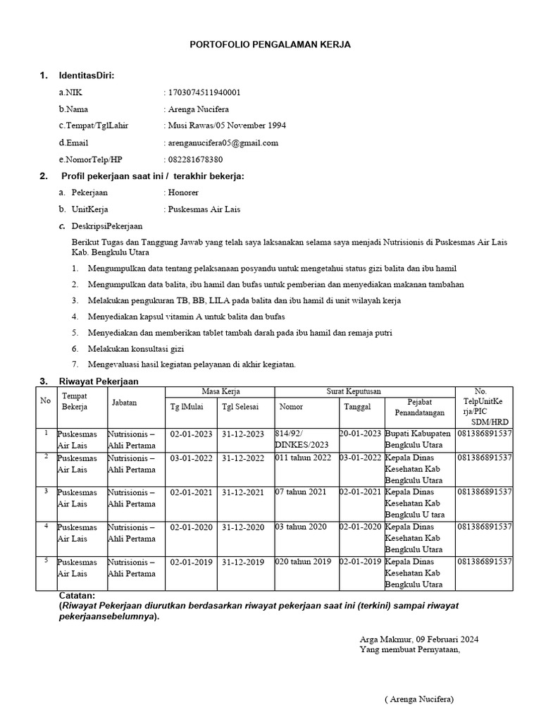 Format Portofolio | PDF