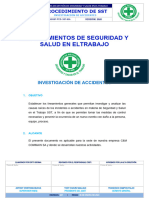 Procedimiento de SST - Investigacion de Accidentes