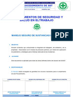 Procedimiento de SST - Manejo Seguro de Sustancias Quimicas