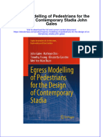 Egress Modelling of Pedestrians For The Design of Contemporary Stadia John Gales Full Chapter