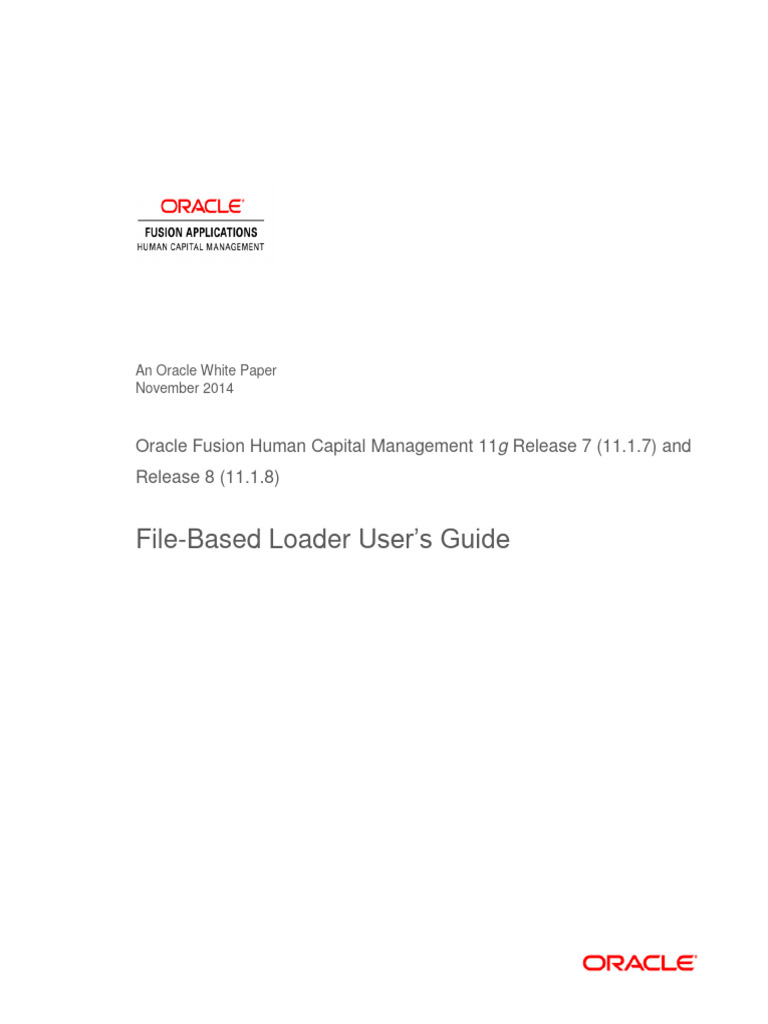 Oracle HCM File-Based Loader Guide | PDF | Computer File | Spreadsheet