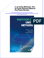Partition of Unity Methods The Extended Finite Element Method Stphane Bordas Download PDF Chapter