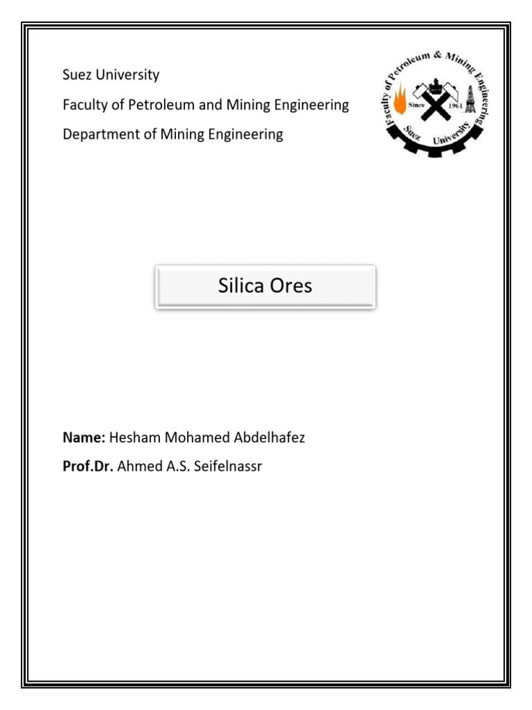 Mineral Processing Pdf Silicon Dioxide Silicon