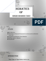 Chapter 3 Kinematics of Rigid Bodies 2D