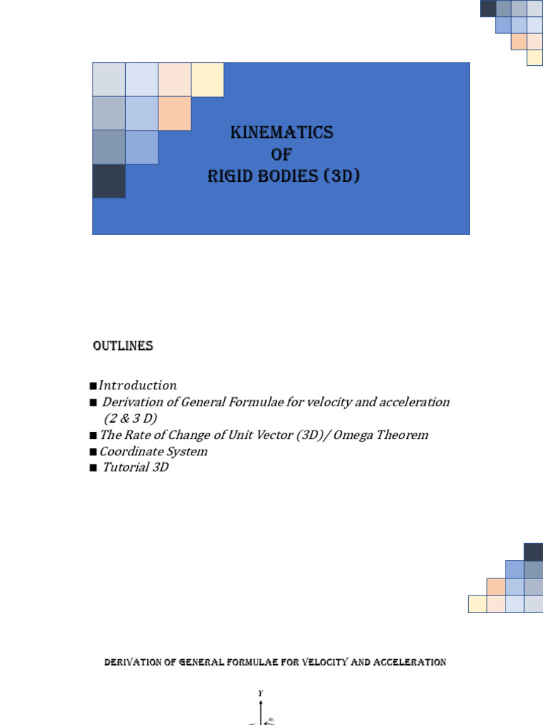3D Rigid Body Kinematics | PDF | Rotation | Acceleration