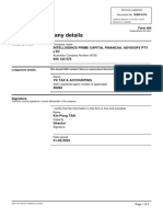 Change To Company Details: Australian Securities & Investments Commission