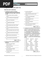 OET B1 Progress Tests Answer Key | PDF