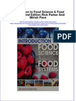Introduction To Food Science Food Systems 2Nd Edition Rick Parker and Miriah Pace Full Chapter
