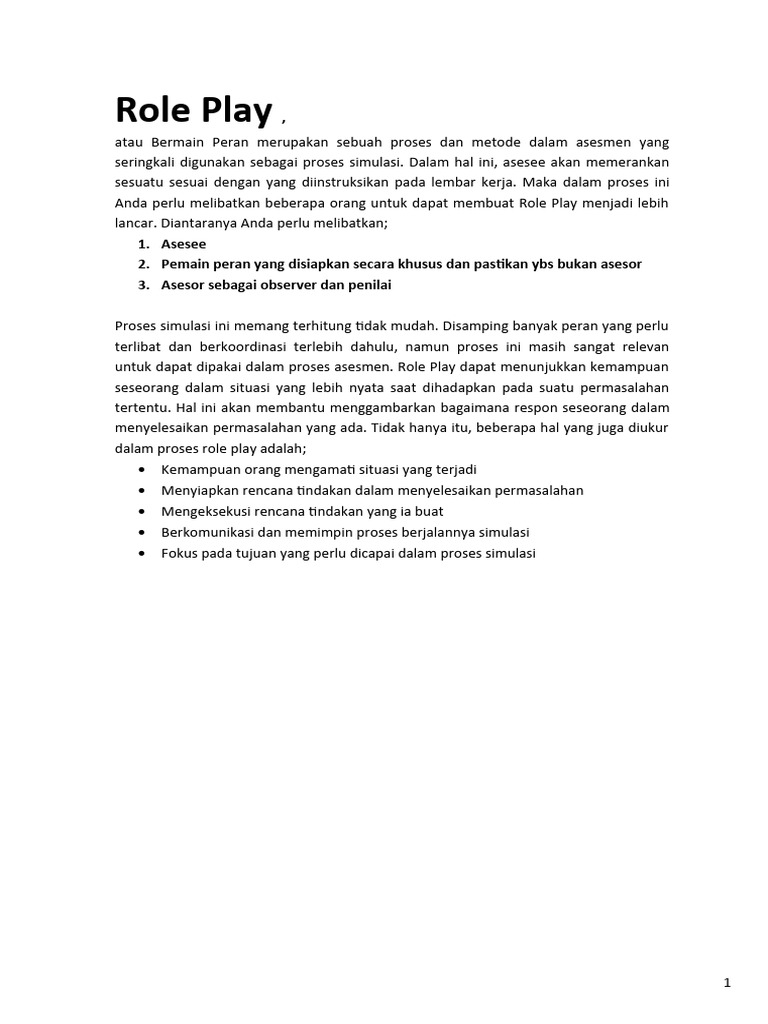 Role Play - Problem Solving | PDF | Bisnis