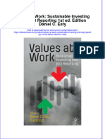 Values at Work Sustainable Investing and Esg Reporting 1St Ed Edition Daniel C Esty Ebook Full Chapter