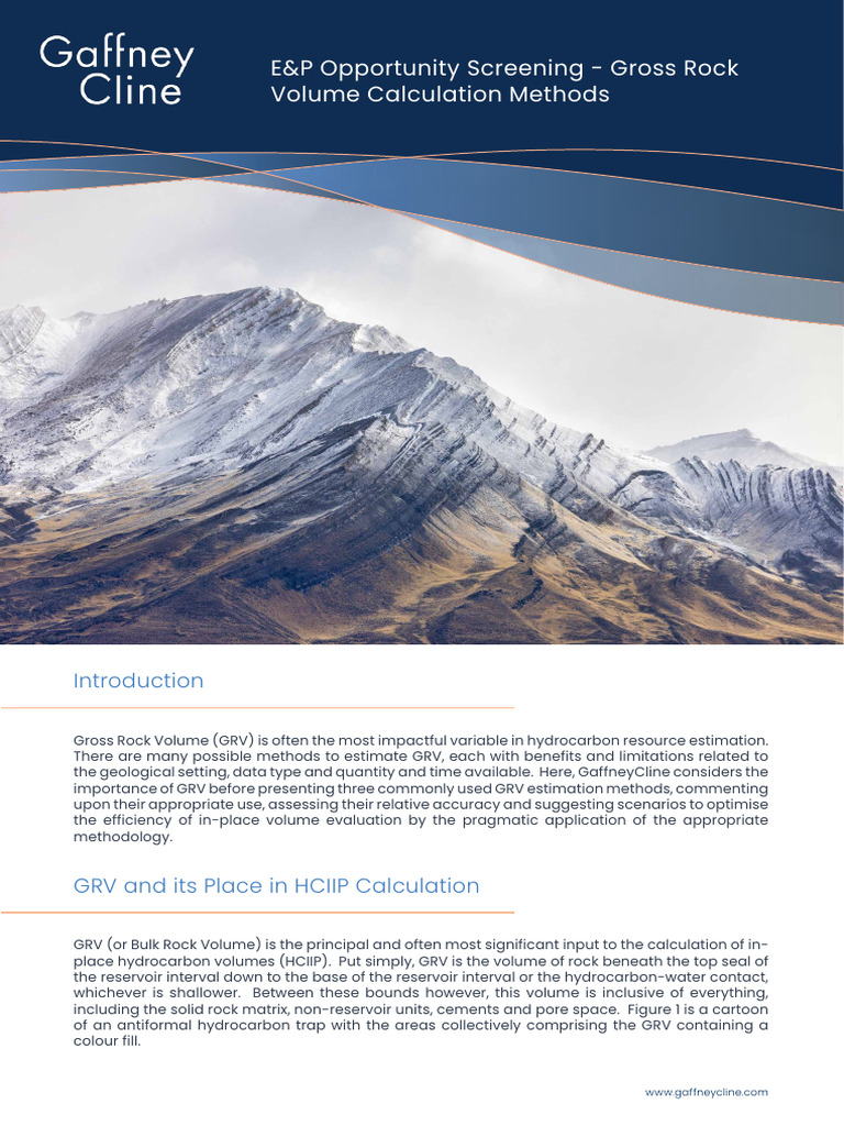 GRV Calculation Methods for Hydrocarbons | PDF | Petroleum Reservoir ...