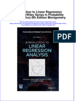 Introduction To Linear Regression Analysis Wiley Series In Probability And Statistics 6Th Edition Montgomery full chapter