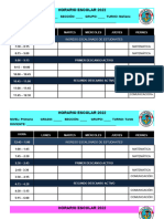 Formato y Consideraciones para Elaborar El Horario Escolar