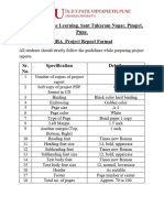 Project Report Format Typing Guidelines