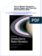 Introduction To Modern Dynamics Chaos Networks Space and Time 2Nd Edition David D Nolte Full Chapter
