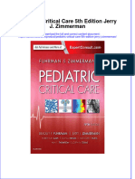 Pediatric Critical Care 5Th Edition Jerry J Zimmerman Download PDF Chapter