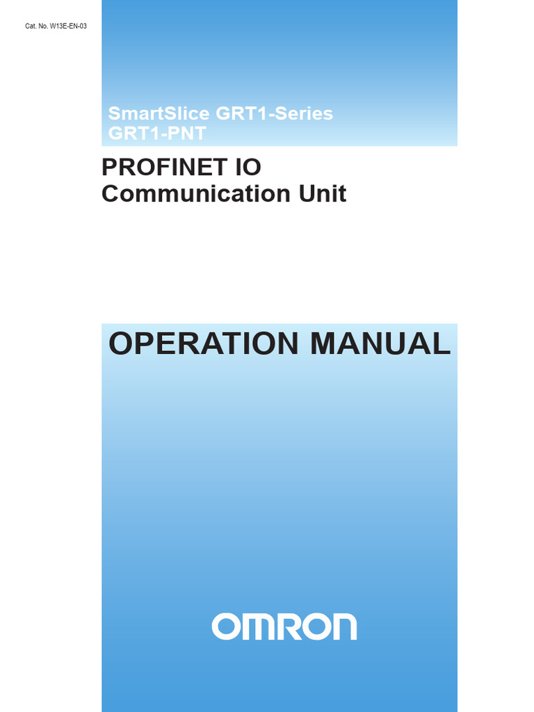 W13e grt1-pnt Profinet Io Communication Unit Operation Manual en | PDF ...