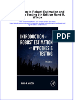 Introduction To Robust Estimation and Hypothesis Testing 5Th Edition Rand R Wilcox Full Chapter