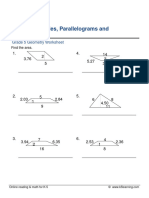 Grade 5 Area of Triangles Parallelograms Trapezoids A