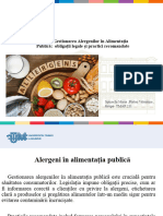 Gestionarea Alergenilor în Alimentația Publică