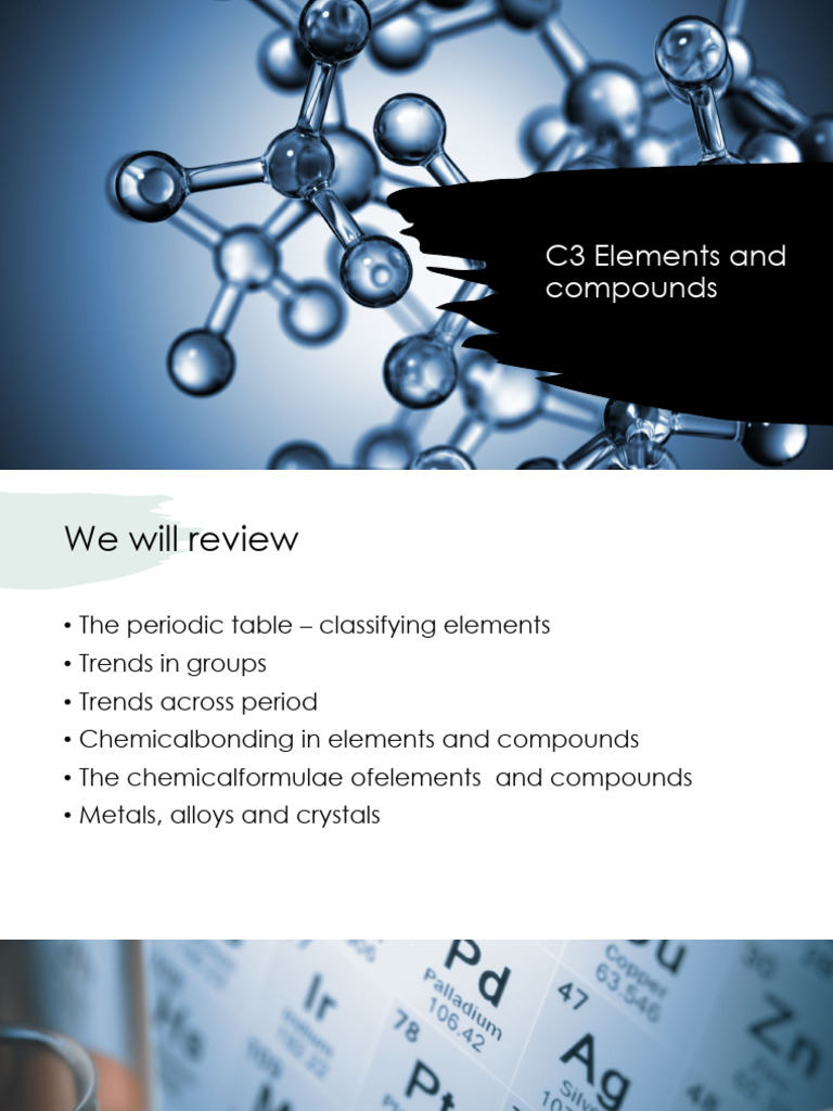 C3 Elements and compounds | PDF | Chemical Compounds | Ion
