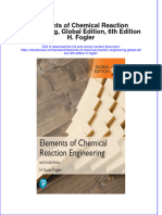 Elements Of Chemical Reaction Engineering Global Edition 6Th Edition H Fogler full chapter