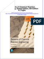 Elements of Chemical Reaction Engineering Global Edition 6Th Edition H Fogler Full Chapter