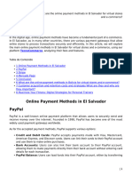 What Are The Online Payment Methods in El Salvador For Virtual Stores and E-Commerce