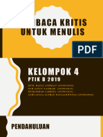 Presentase Kelompok 4 - Membaca Kritis