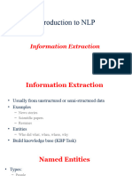 Named Entity Recognition and Information Extraction
