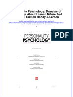 Personality Psychology Domains of Knowledge About Human Nature 2Nd CDN Ed Edition Randy J Larsen Download PDF Chapter