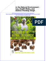 Pesticides in The Natural Environment Sources Health Risks and Remediation Pardeep Singh Download PDF Chapter