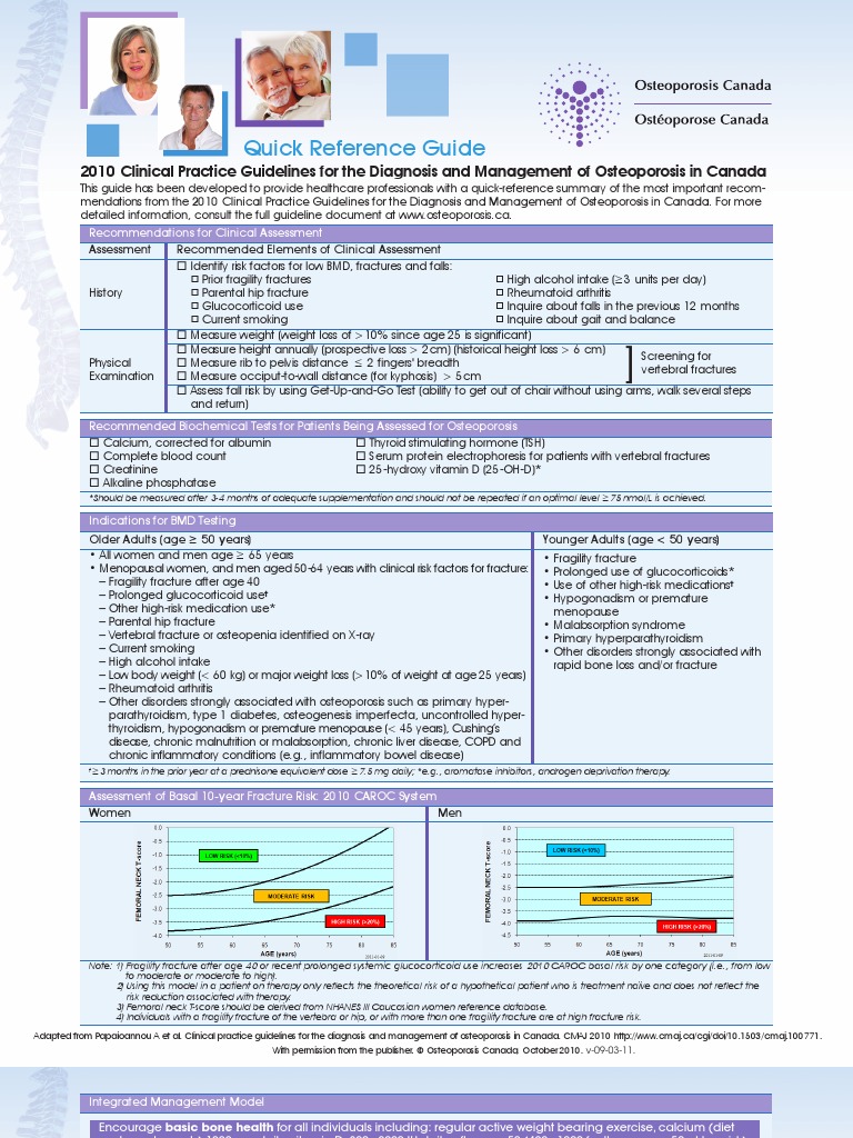 Osteoporosis - Quick - Reference - Guide - 2010 | PDF | Osteoporosis ...