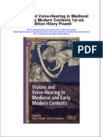 Visions and Voice Hearing in Medieval and Early Modern Contexts 1St Ed Edition Hilary Powell Ebook Full Chapter
