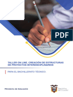 Taller On Line. Creación de Estructuras de Proyectos Interdisciplinarios para El Bachillerato Técnico.