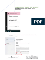 Langkah Menulis Aksara Mandarin di Windows