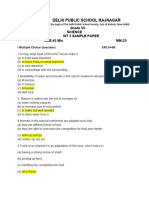 Grade Vii Science Wt3 Sample Paper Answerkey