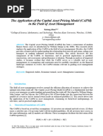 The Application of The Capital Asset Pricing Model