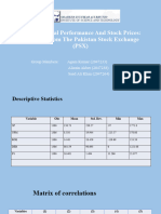 Firm Financial Performance and Stock Prices