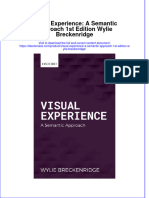 Visual Experience A Semantic Approach 1St Edition Wylie Breckenridge Ebook Full Chapter