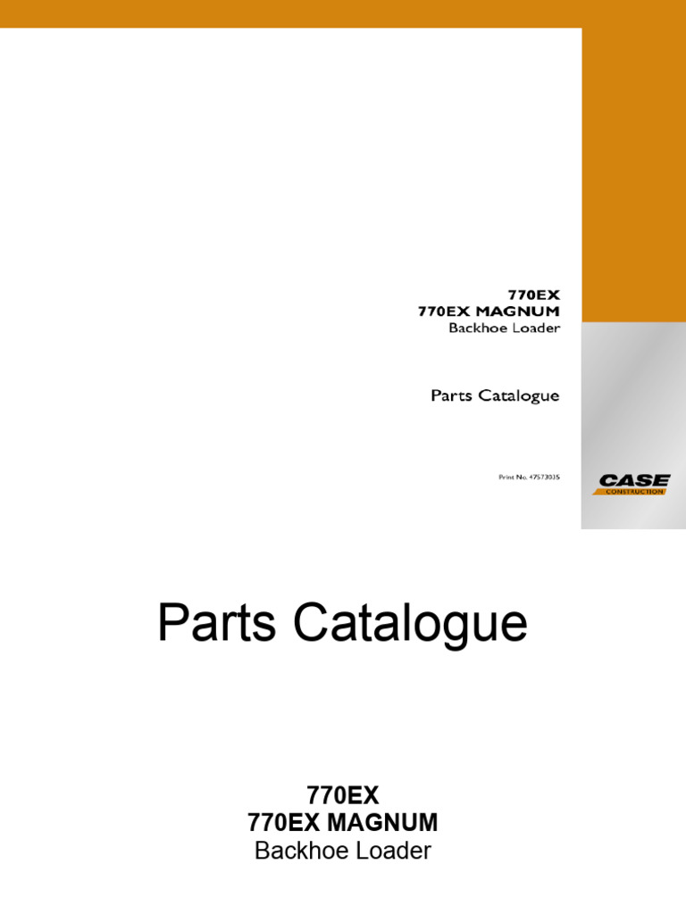 CASE 770EX & MAGNUM Parts Catalogue | PDF | Loader (Equipment) | Axle