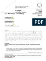 Gehman, J., Sharma, G., Beveridge, A. (2021) - Theorizing Institutional Entrepreneuring Arborescent and Rhizomatic Assembling. Organization Studies