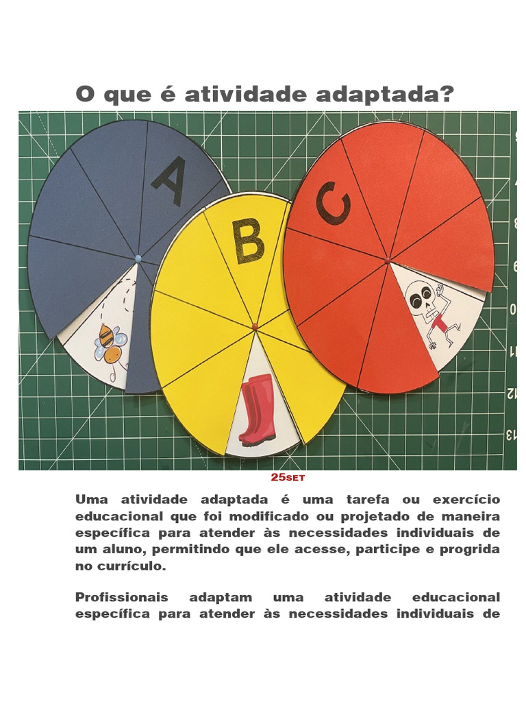 O que é atividade adaptada | PDF | Aprendizado | Inclusão (Educação)