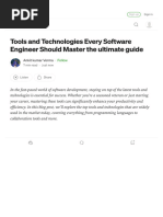 Tools and Technologies For Software Engineer