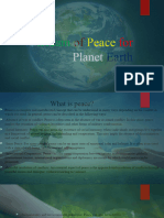 A Dream of Peace For Planet Earth
